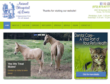 Tablet Screenshot of animalhospitalofennis.com